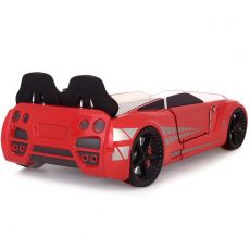 Дитяче ліжко машина GTR Red 190х90 см з підсвіткою, музикою, шкіряний салон, пультом